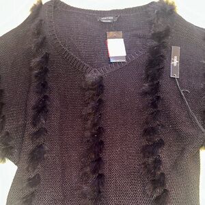 Women's Black V-Neck Sweater